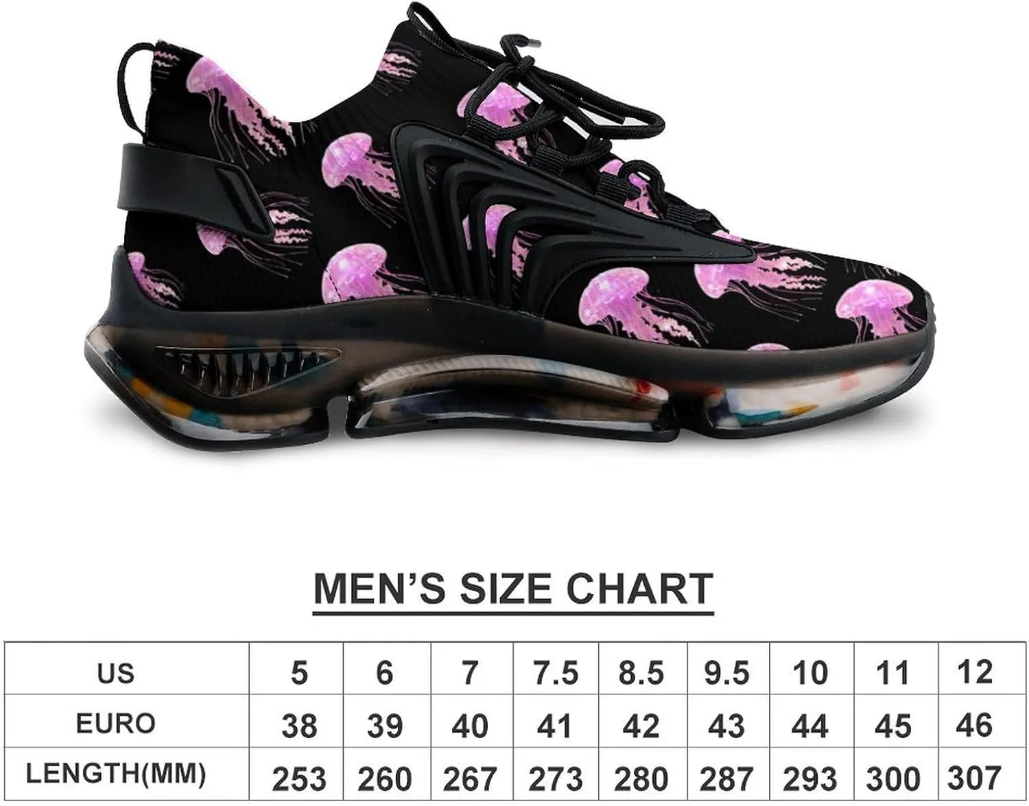 A Glowing Jellyfish Men's Running Shoes Lightweight Walking Shoe Breathable Sneaker
