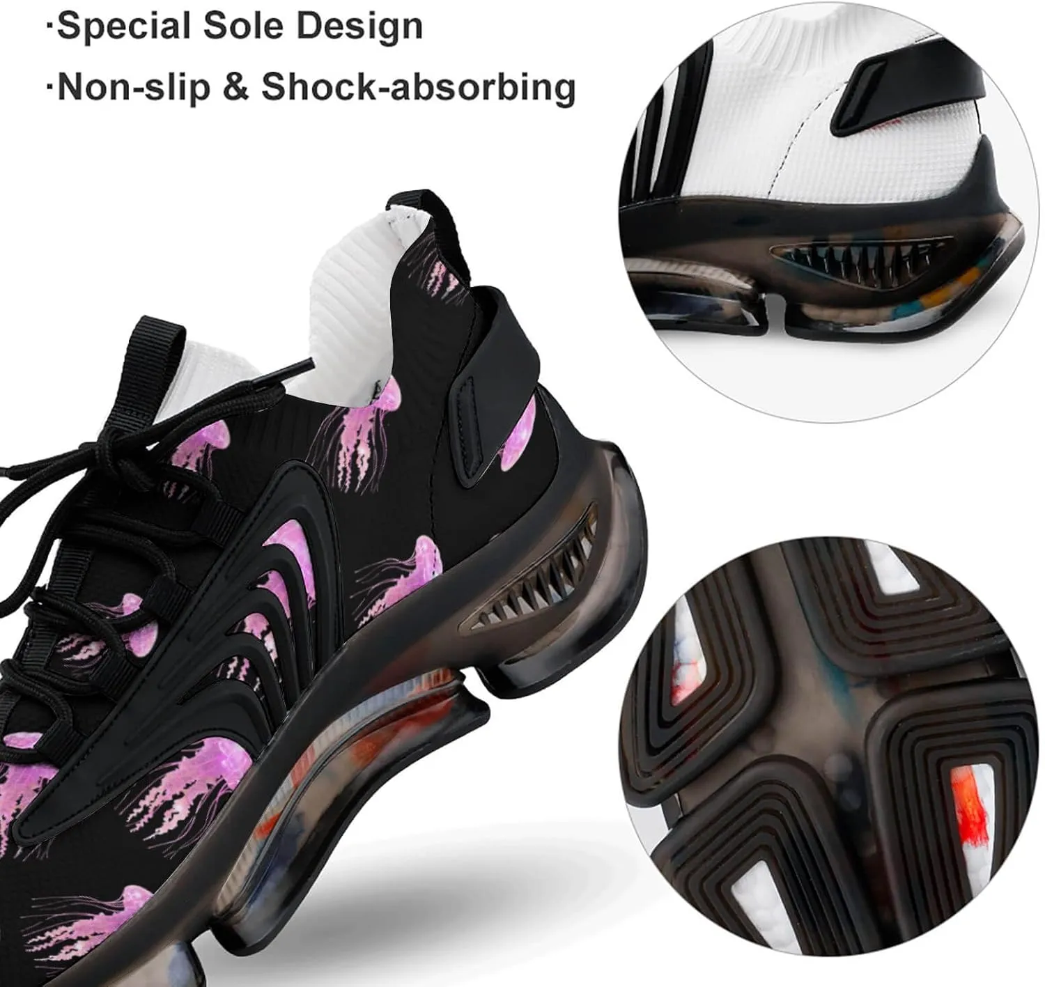 A Glowing Jellyfish Men's Running Shoes Lightweight Walking Shoe Breathable Sneaker