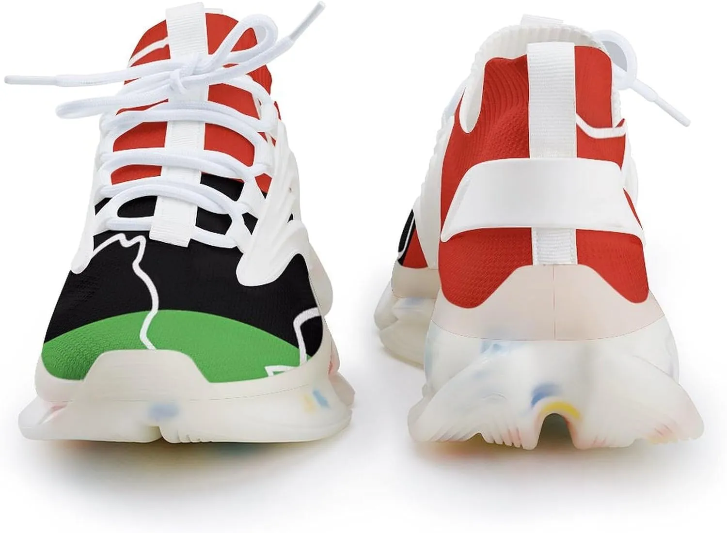 African American Afro Flag Men's Running Shoes Lightweight Walking Shoe Breathable Sneaker