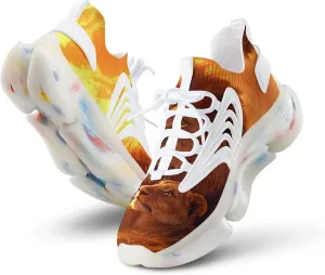 African Safari Lion Sunset Men's Running Shoes Lightweight Walking Shoe Breathable Sneaker