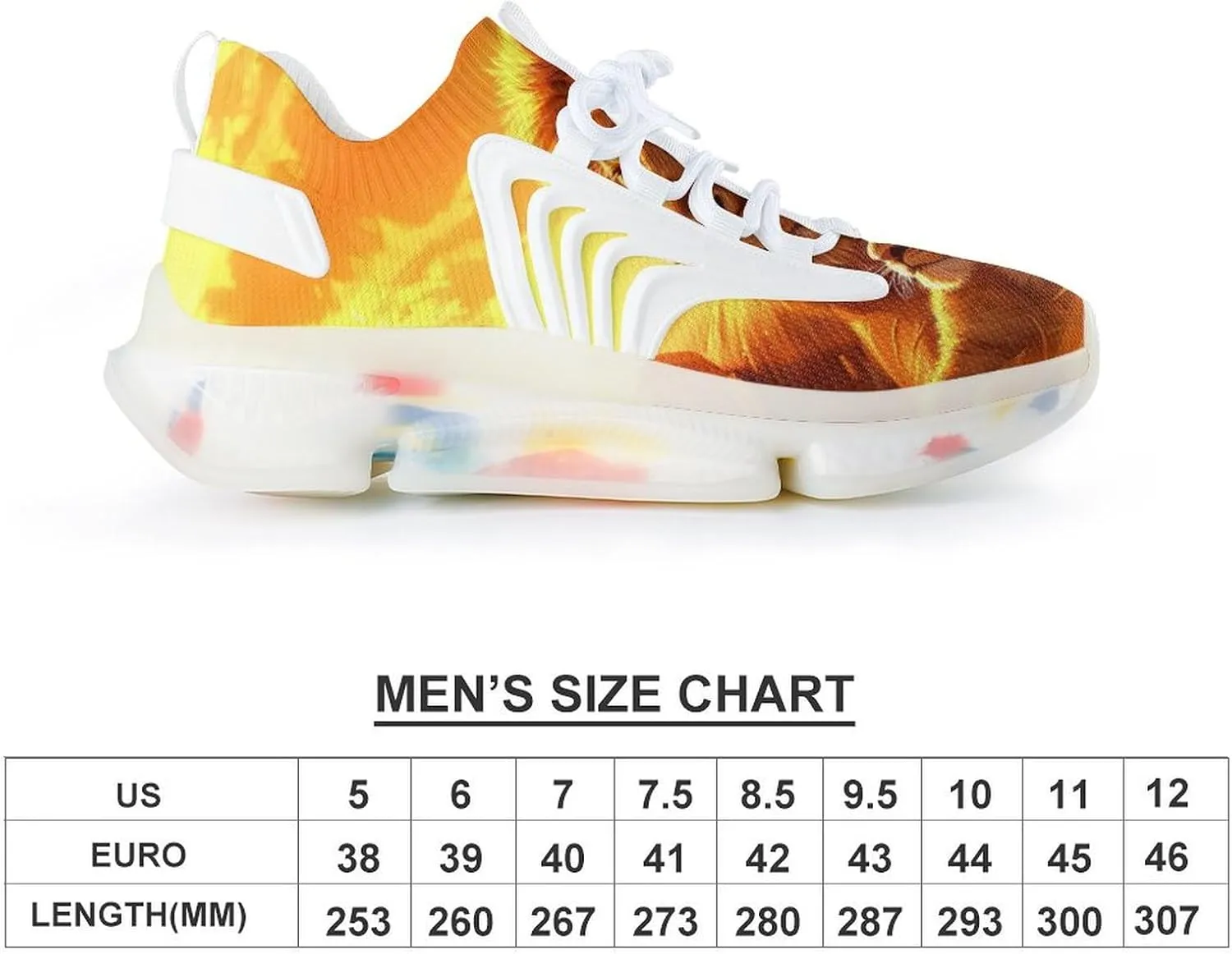 African Safari Lion Sunset Men's Running Shoes Lightweight Walking Shoe Breathable Sneaker