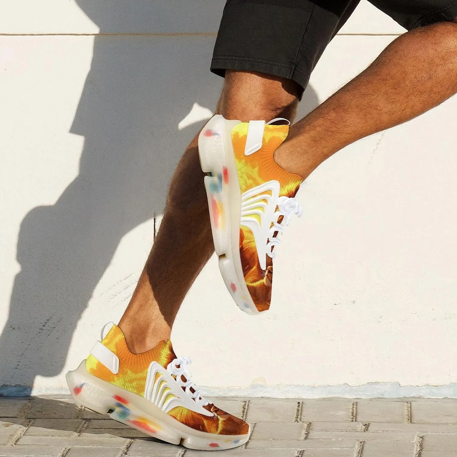 African Safari Lion Sunset Men's Running Shoes Lightweight Walking Shoe Breathable Sneaker