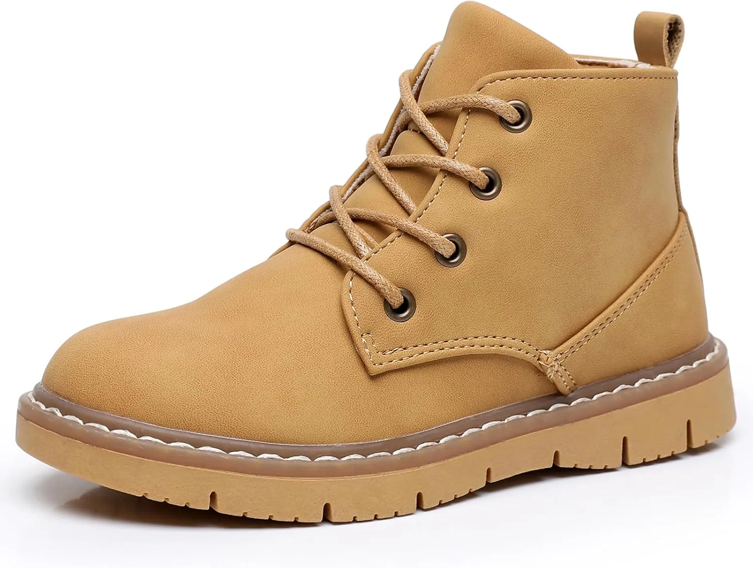 Ahannie Boys Boots Toddler Kids Work Boots Outdoor Casual Side Zipper Ankle Shoes(Toddler/Little Kid/Big Kid)