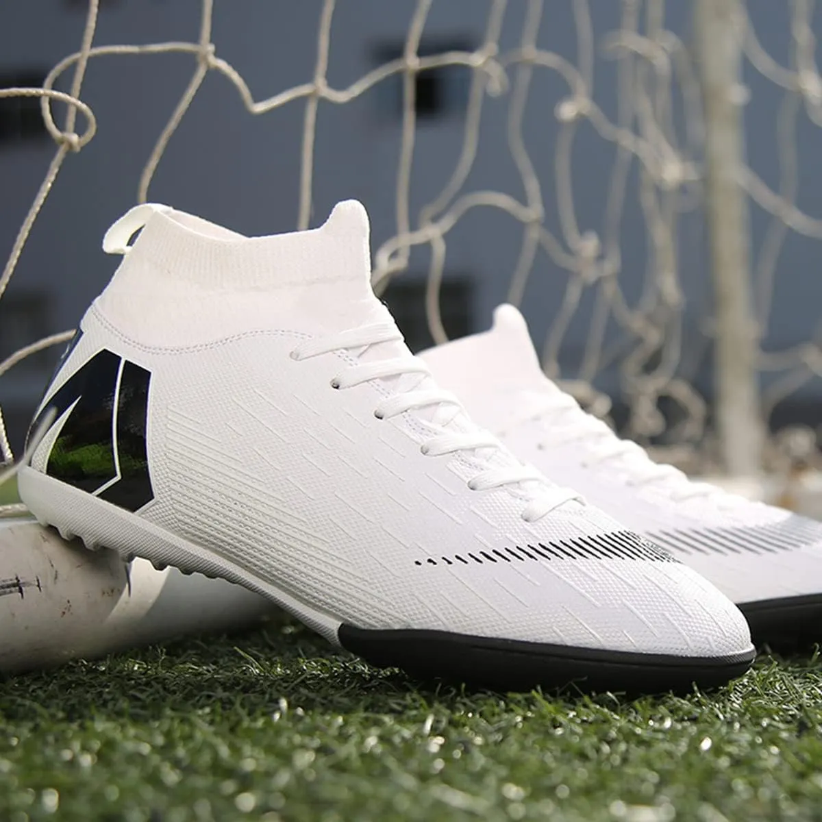 AMZ BSHIDA Indoor Soccer Shoes for Mens Youth Athletic Football Soccer Turf Cleats