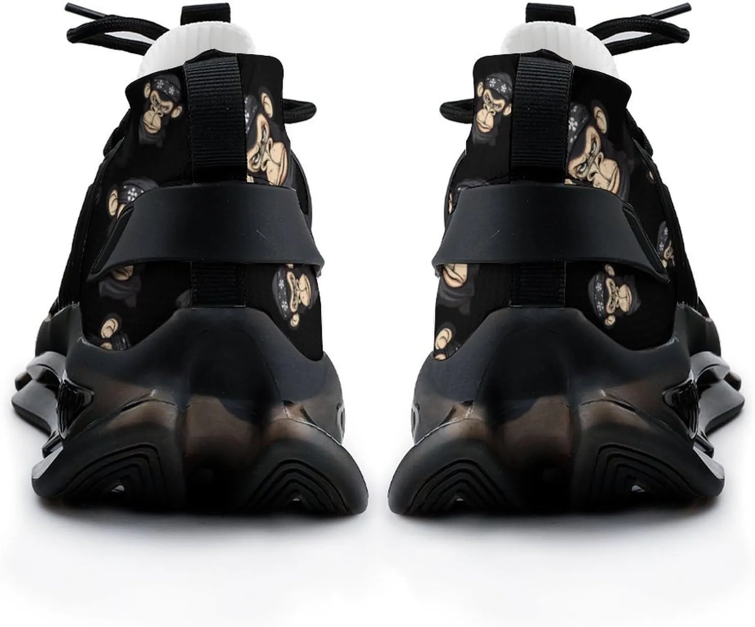 Angry Chimpanzee with Bandana Men's Running Shoes Lightweight Walking Shoe Breathable Sneaker