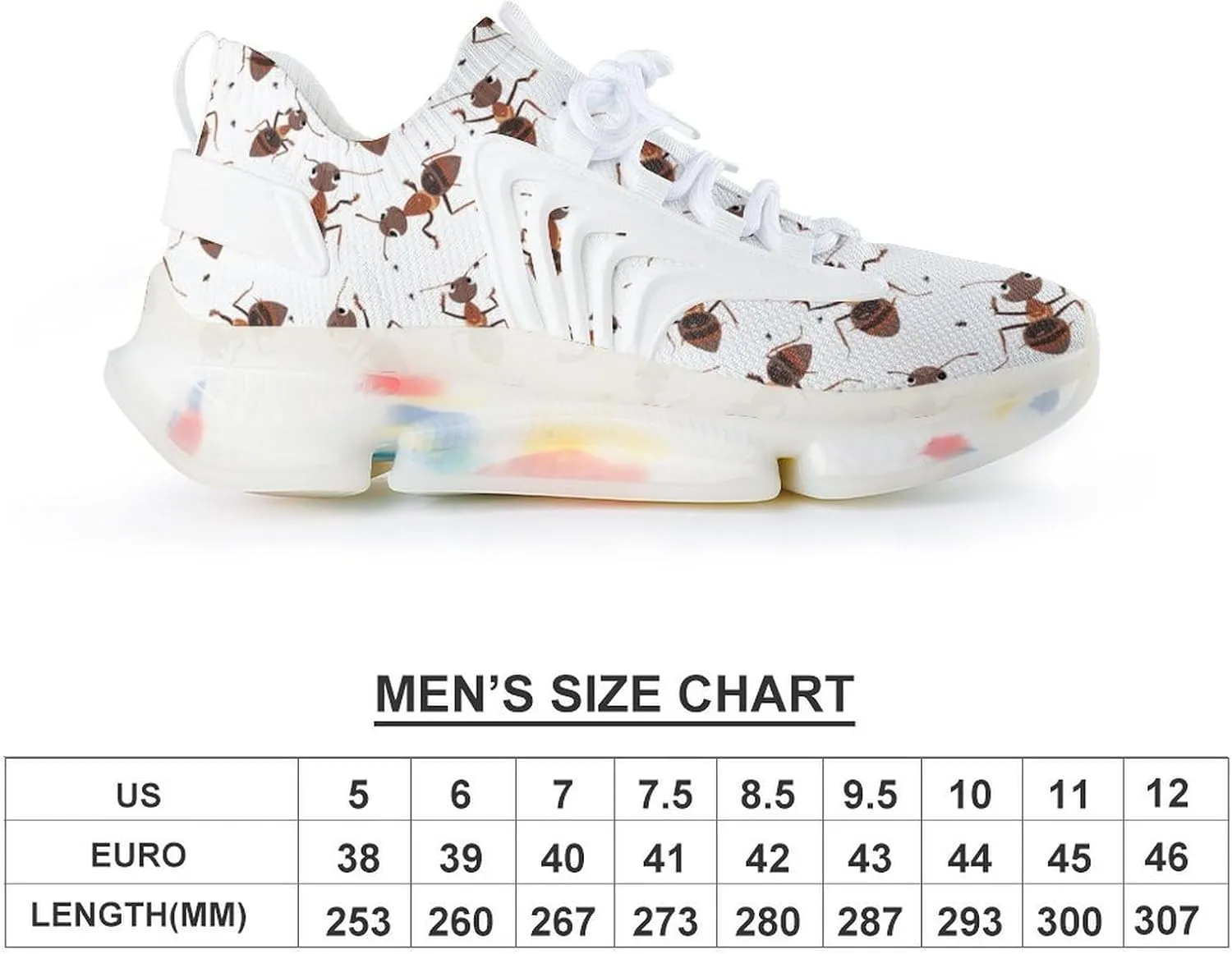 Animal Ants Men's Running Shoes Lightweight Walking Shoe Breathable Sneaker