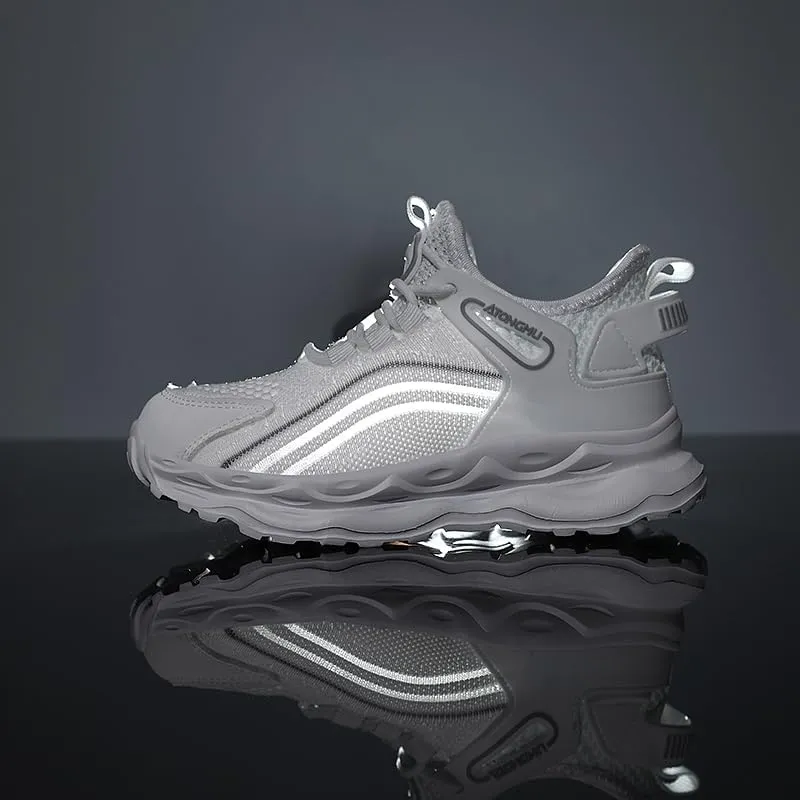 Axcone Kid's Sneakers Boys Girls Outdoor Non-Slip Cushioning Athletic Shoes Casual Soft Soled Breathable Basketball Shoes Running Shoes