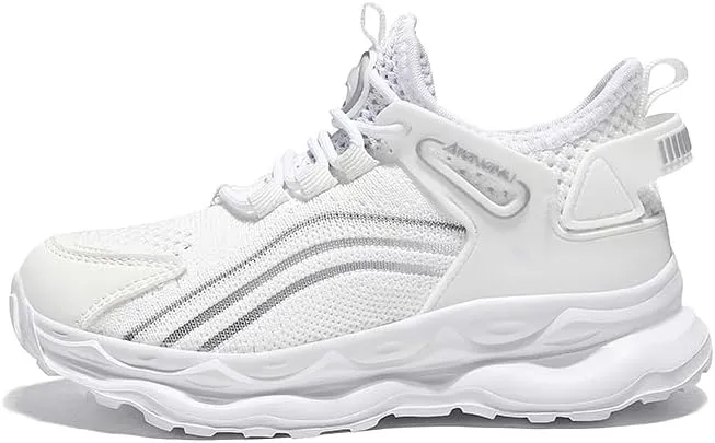Axcone Kid's Sneakers Boys Girls Outdoor Non-Slip Cushioning Athletic Shoes Casual Soft Soled Breathable Basketball Shoes Running Shoes