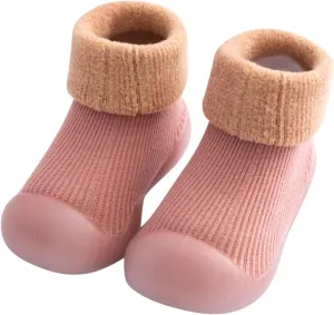 Baby Sock Shoes,Baby Boys Girls Slipper Soft Rubber Socks Shoes Sole Solid Toddler Kids Knit Stocking Warm Baby Shoes