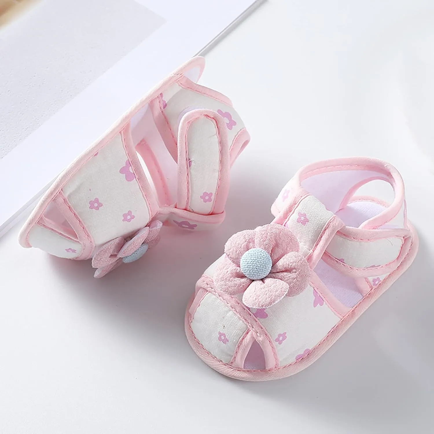Baby Walking Shoes Boy 6-12 Months Infant Girls Open Toe Bowknot Tie Dye Shoes First Walkers Shoes Quilted Bodysuit