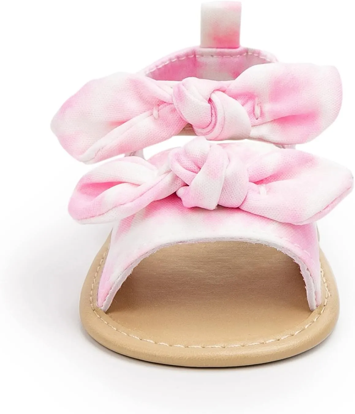 Baby Walking Shoes Boy 6-12 Months Infant Girls Open Toe Bowknot Tie Dye Shoes First Walkers Shoes Quilted Bodysuit