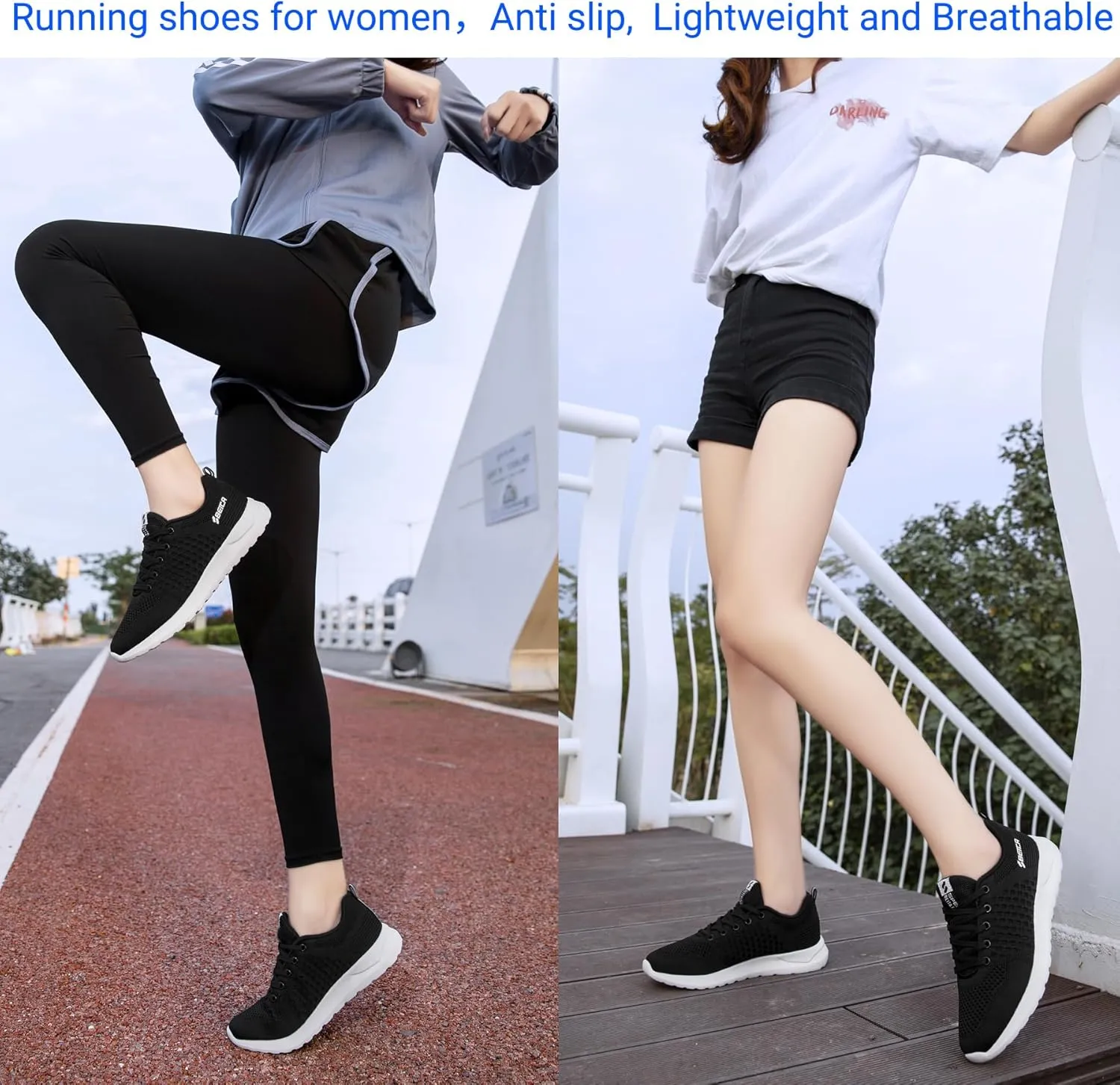Beita Womens Running Shoes Non Slip Walking Sneakers Breathable Sports Shoes for Gym Travel Work