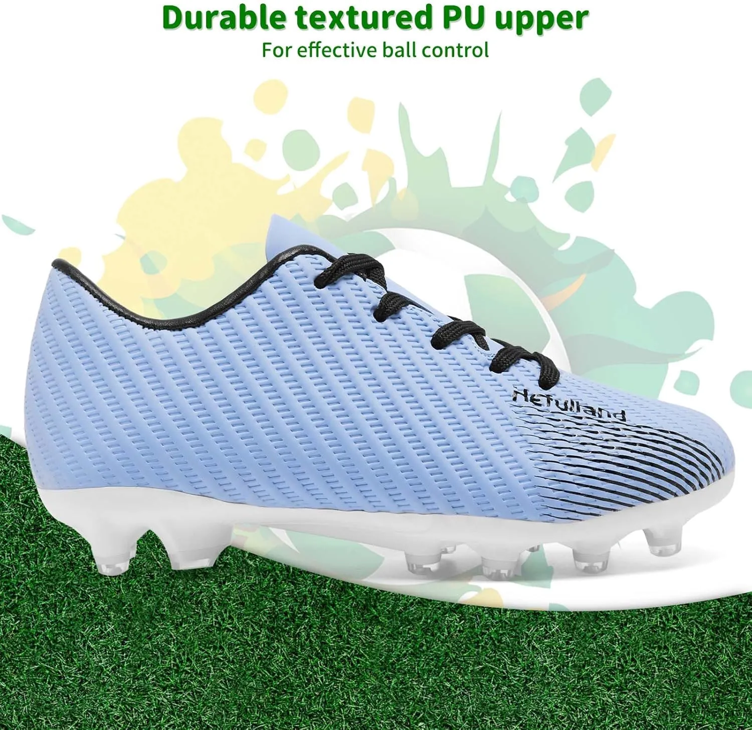 Boys Girls Soccer Cleats Youth Firm Groud Soccer Shoes Athletic Outdoor Training Football Cleats for Little/Big Kids