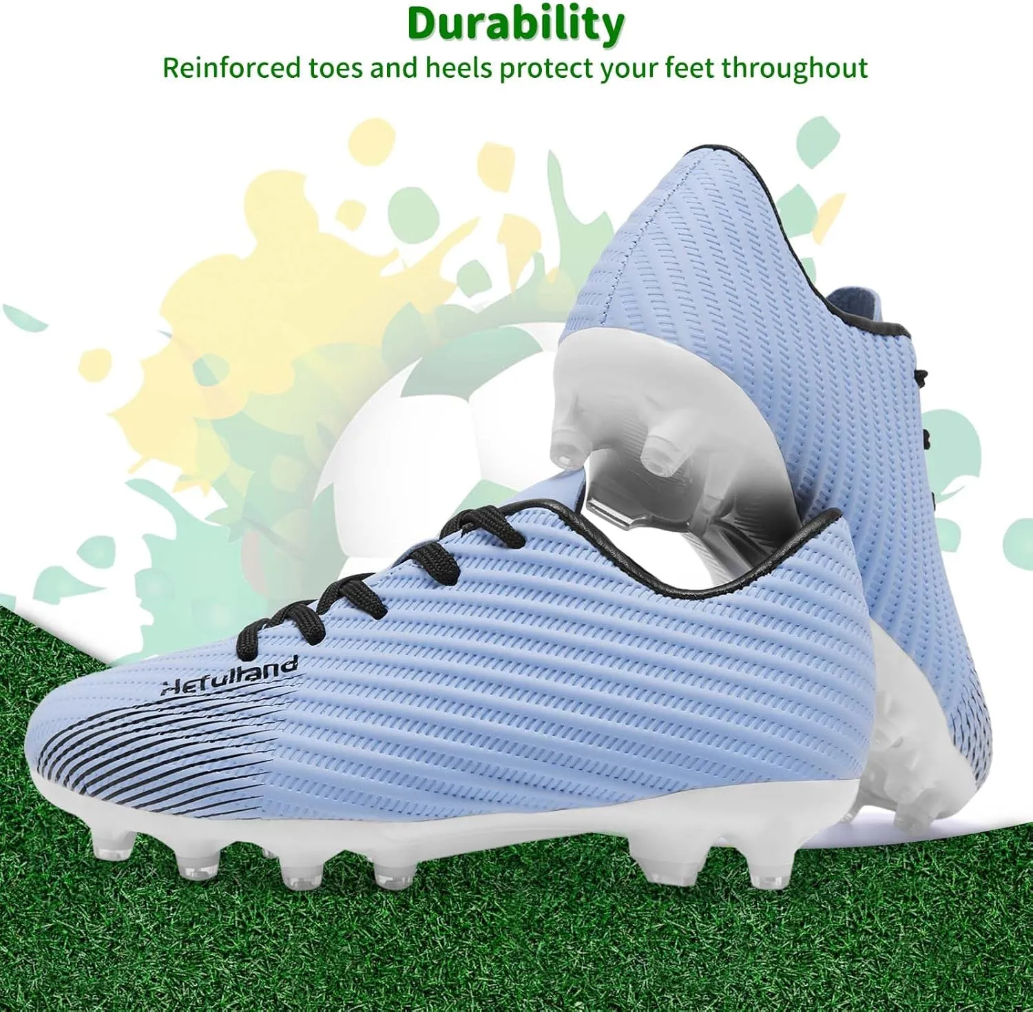 Boys Girls Soccer Cleats Youth Firm Groud Soccer Shoes Athletic Outdoor Training Football Cleats for Little/Big Kids