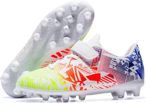 Boys Soccer Cleats for Kids Athletic Turf Shoes for Outdoor Training Easy to Wear Kids Soccer Shoes