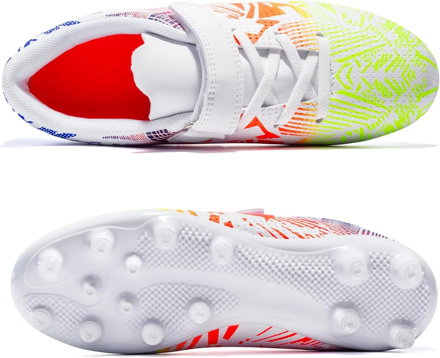 Boys Soccer Cleats for Kids Athletic Turf Shoes for Outdoor Training Easy to Wear Kids Soccer Shoes