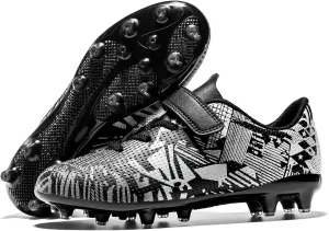 Boys Soccer Cleats for Kids Athletic Turf Shoes for Outdoor Training Easy to Wear Kids Soccer Shoes