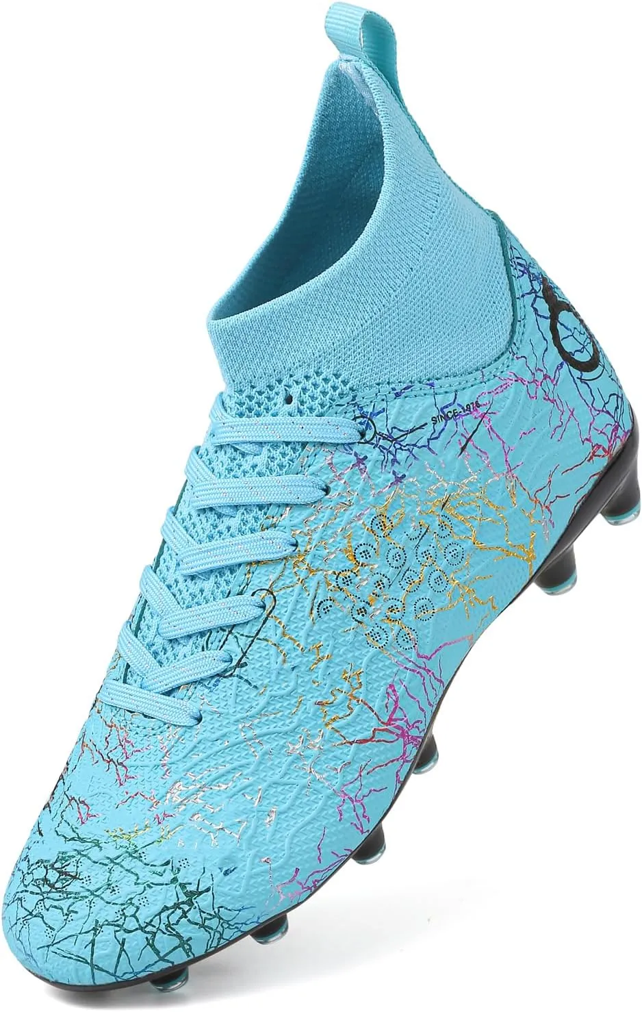 Boys' Soccer Shoes Kids Firm Ground Soccer Cleats Girls Athletic Sneakers Outdoor Turf Football Shoes for Little/Big Kid