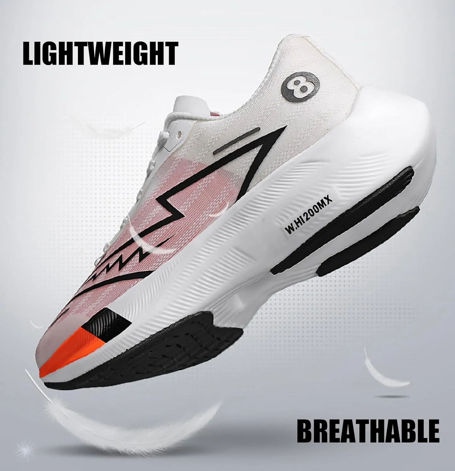 Carbon Plate Running Shoes Men Road Running Shoes Tennis Shoes Wide Arch Support Lightweight Breathable Walking Sneakers