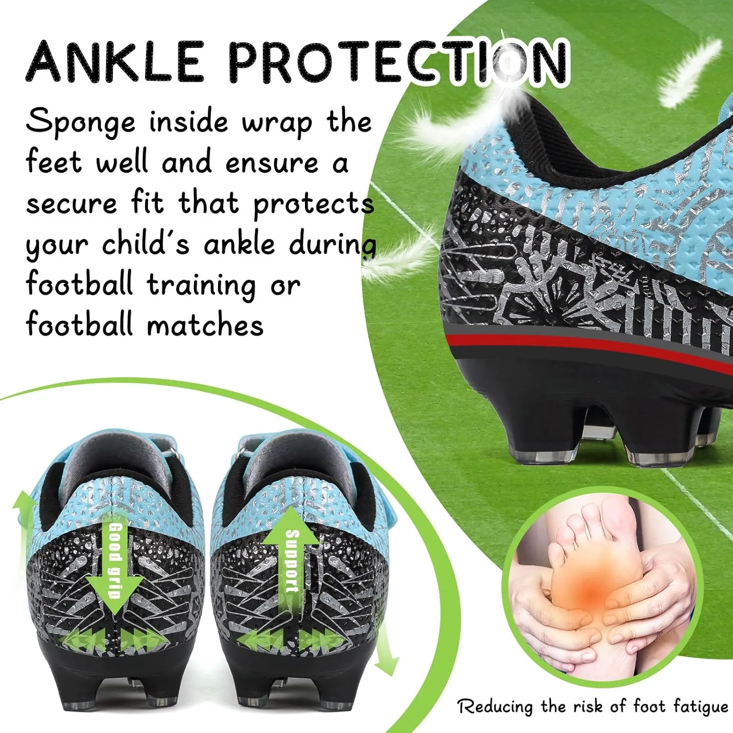 CBUSTER Kids Soccer Cleats Boys Football Cleats Girls Soccer Shoes
