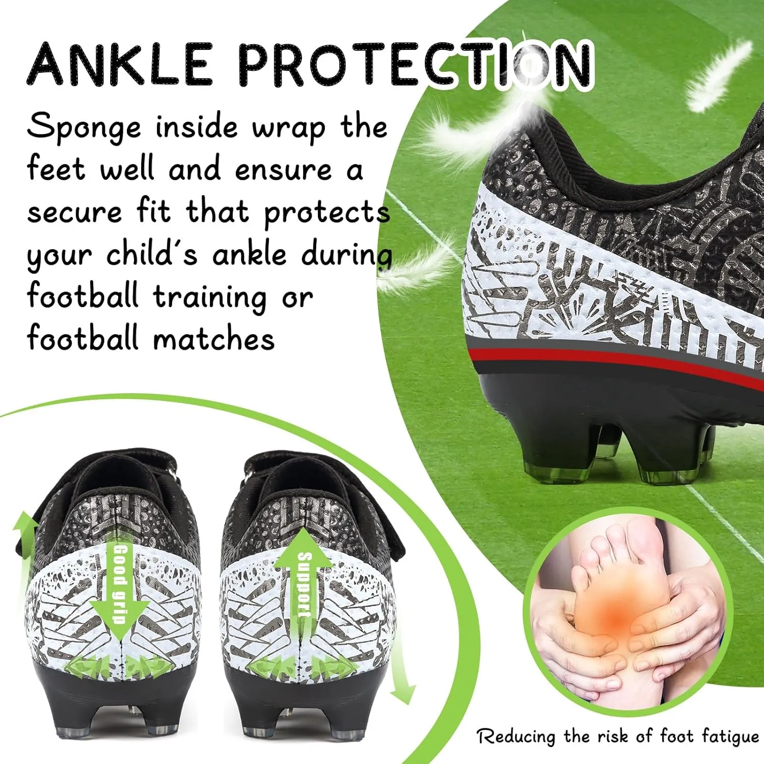 CBUSTER Kids Soccer Cleats Boys Football Cleats Girls Soccer Shoes