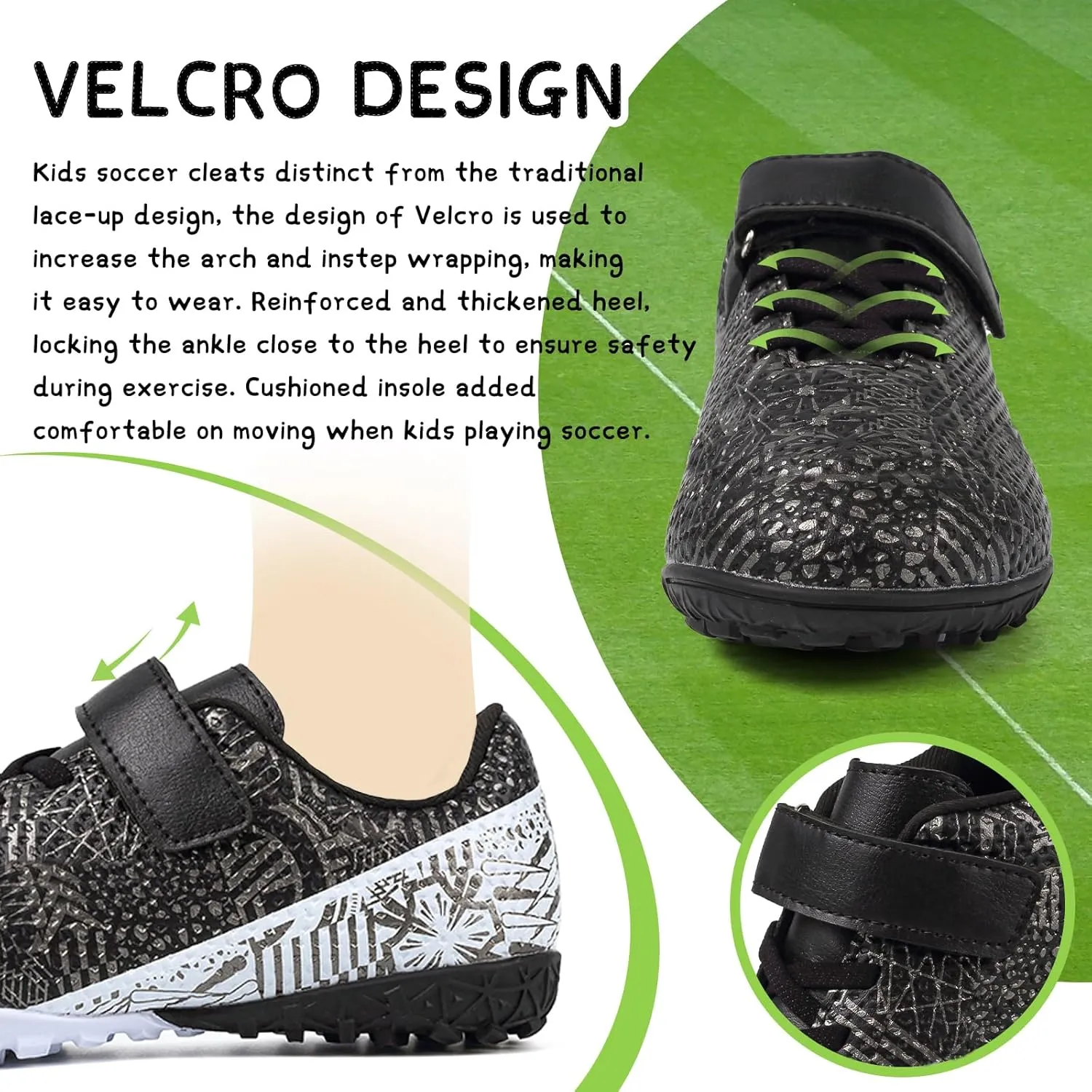 CBUSTER Kids Soccer Cleats Boys Football Cleats Girls Soccer Shoes