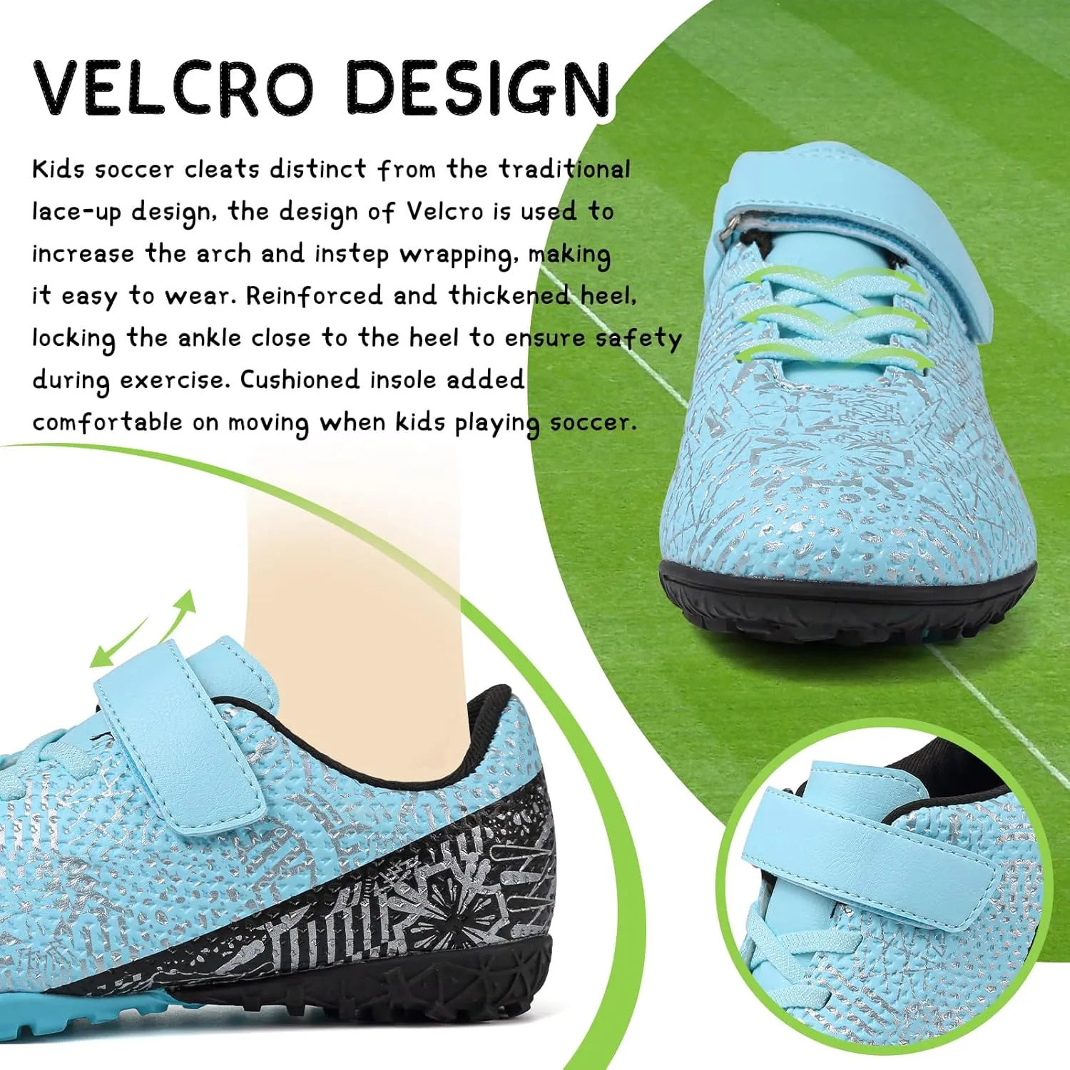 CBUSTER Kids Soccer Cleats Boys Football Cleats Girls Soccer Shoes