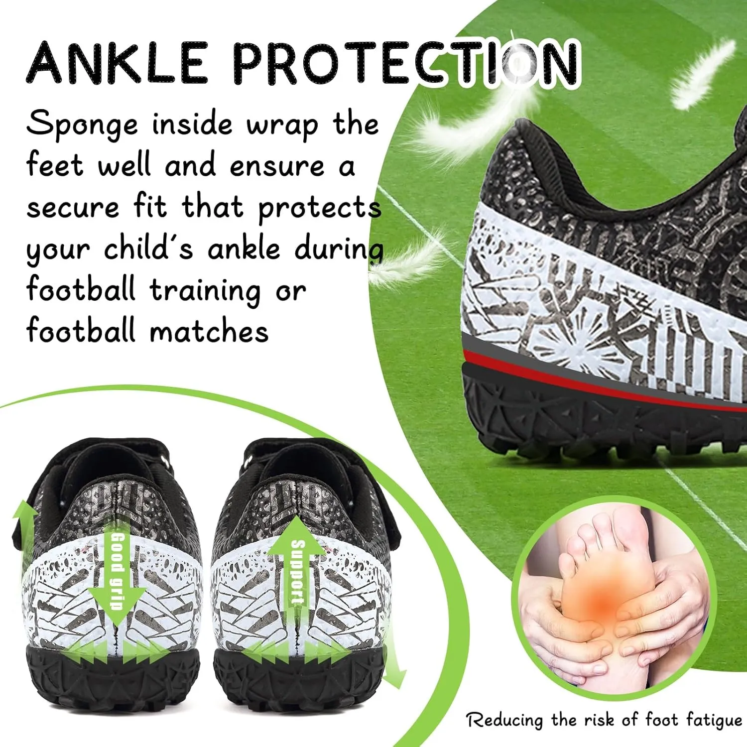 CBUSTER Kids Soccer Cleats Boys Football Cleats Girls Soccer Shoes