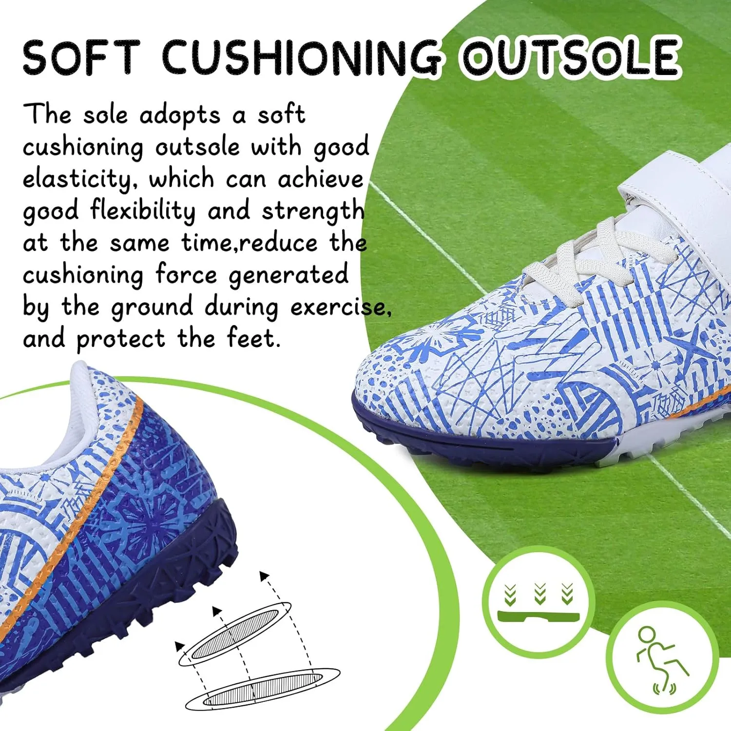 CBUSTER Kids Soccer Cleats Boys Football Cleats Girls Soccer Shoes