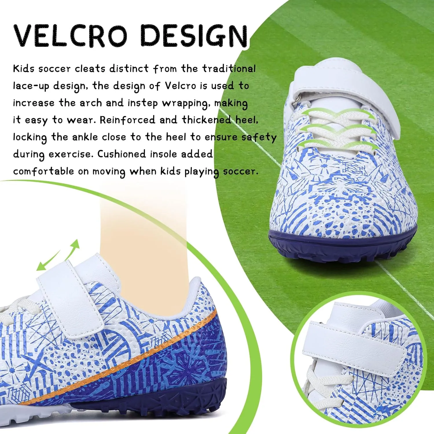 CBUSTER Kids Soccer Cleats Boys Football Cleats Girls Soccer Shoes
