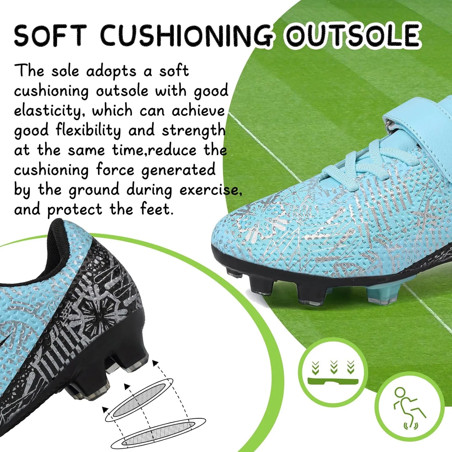 CBUSTER Kids Soccer Cleats Boys Football Cleats Girls Soccer Shoes