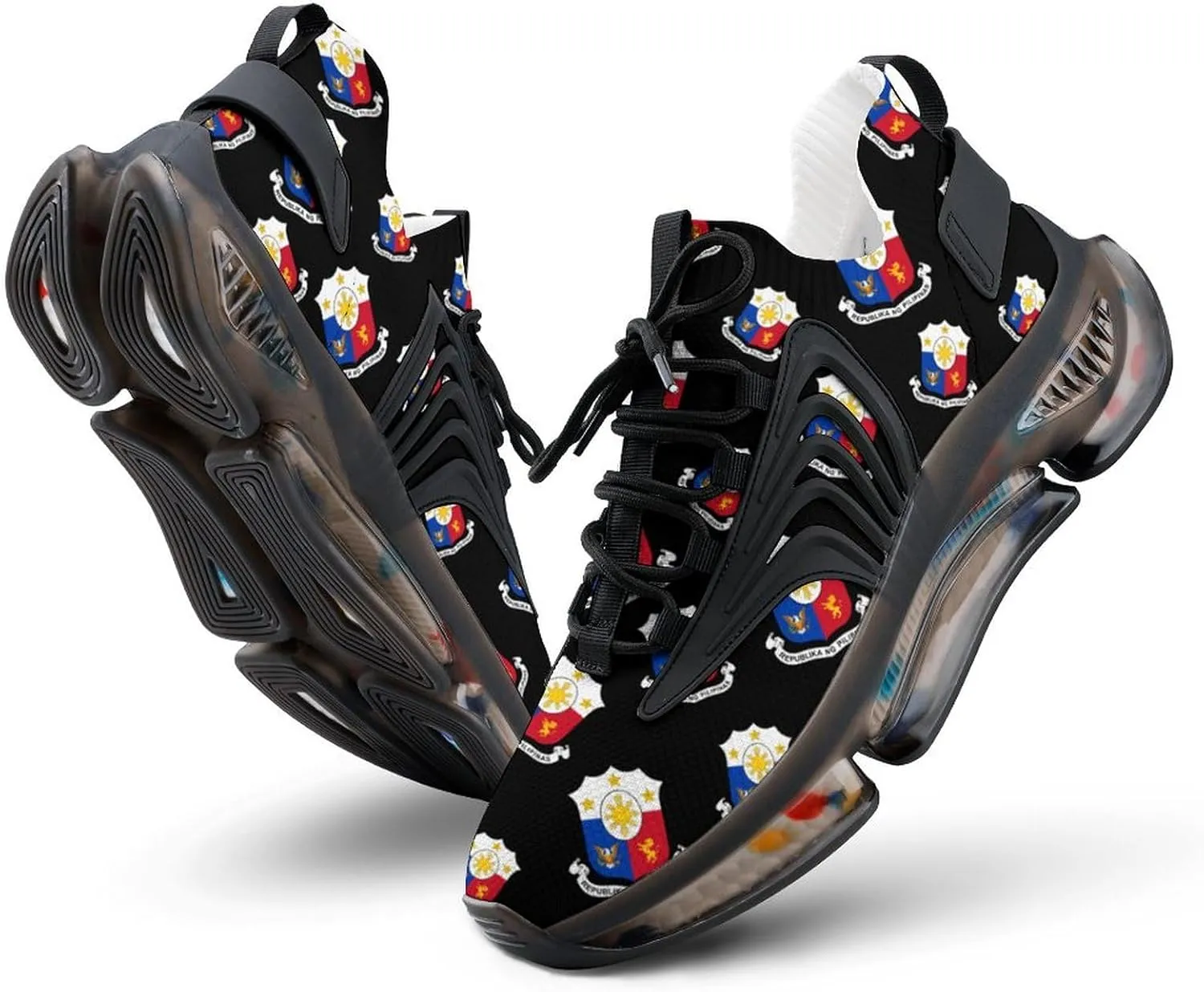 Coat of Arms of Philippines Men's Running Shoes Lightweight Walking Shoe Breathable Sneaker