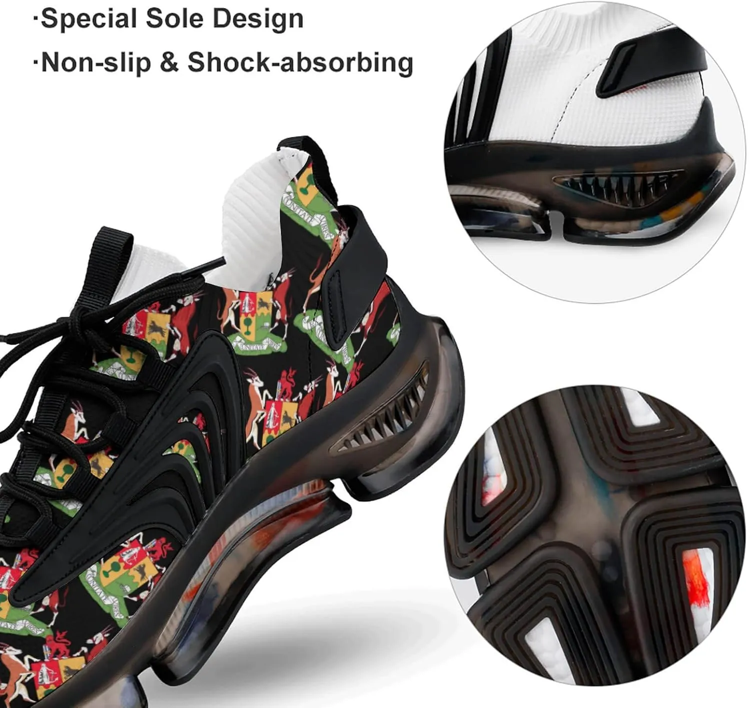 Coat of Arms of South Africa Men's Running Shoes Lightweight Walking Shoe Breathable Sneaker