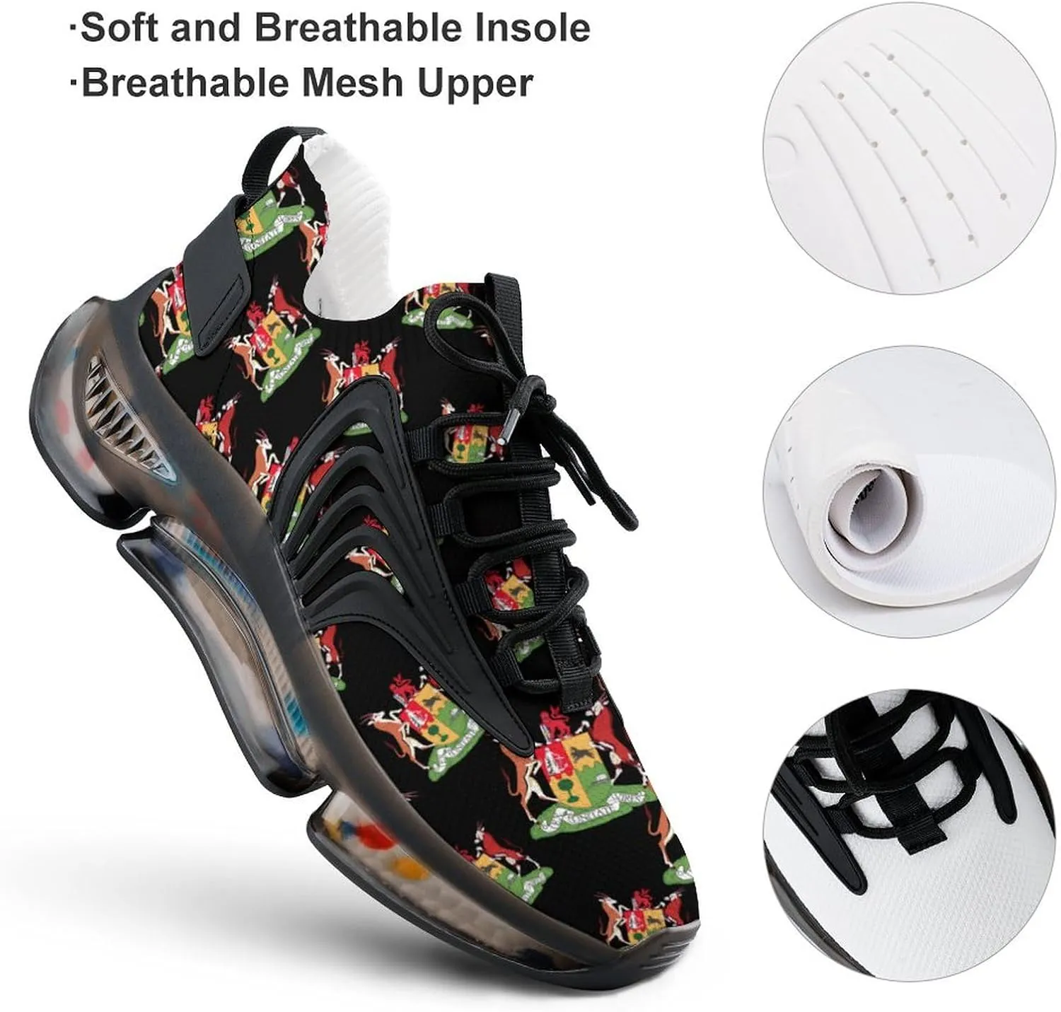 Coat of Arms of South Africa Men's Running Shoes Lightweight Walking Shoe Breathable Sneaker