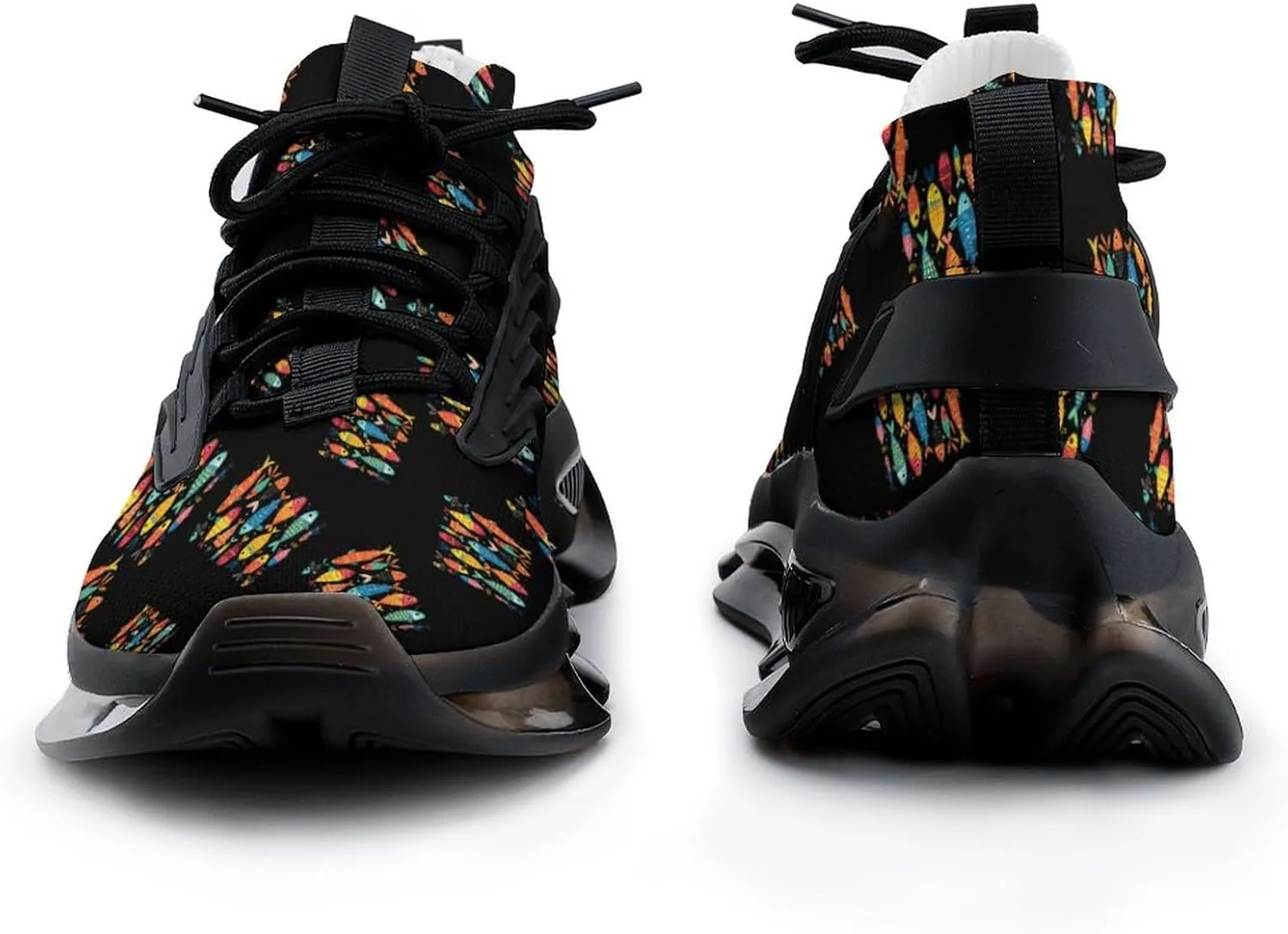 Colorful Tropical Fishes Men's Running Shoes Lightweight Walking Shoe Breathable Sneaker