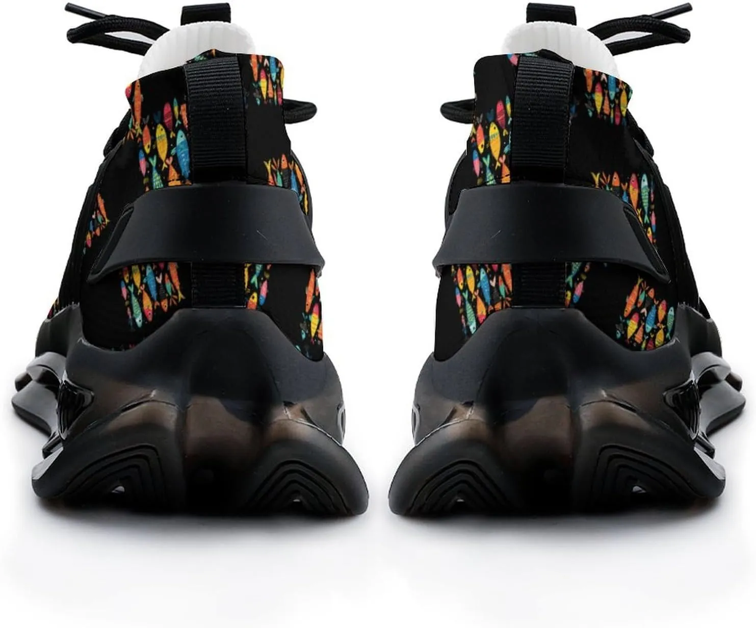 Colorful Tropical Fishes Men's Running Shoes Lightweight Walking Shoe Breathable Sneaker