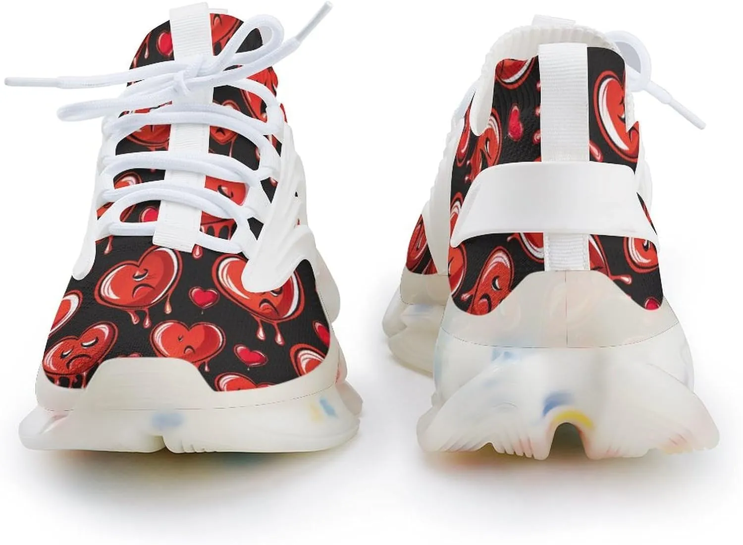 Crying Red Hearts Men's Running Shoes Lightweight Walking Shoe Breathable Sneaker