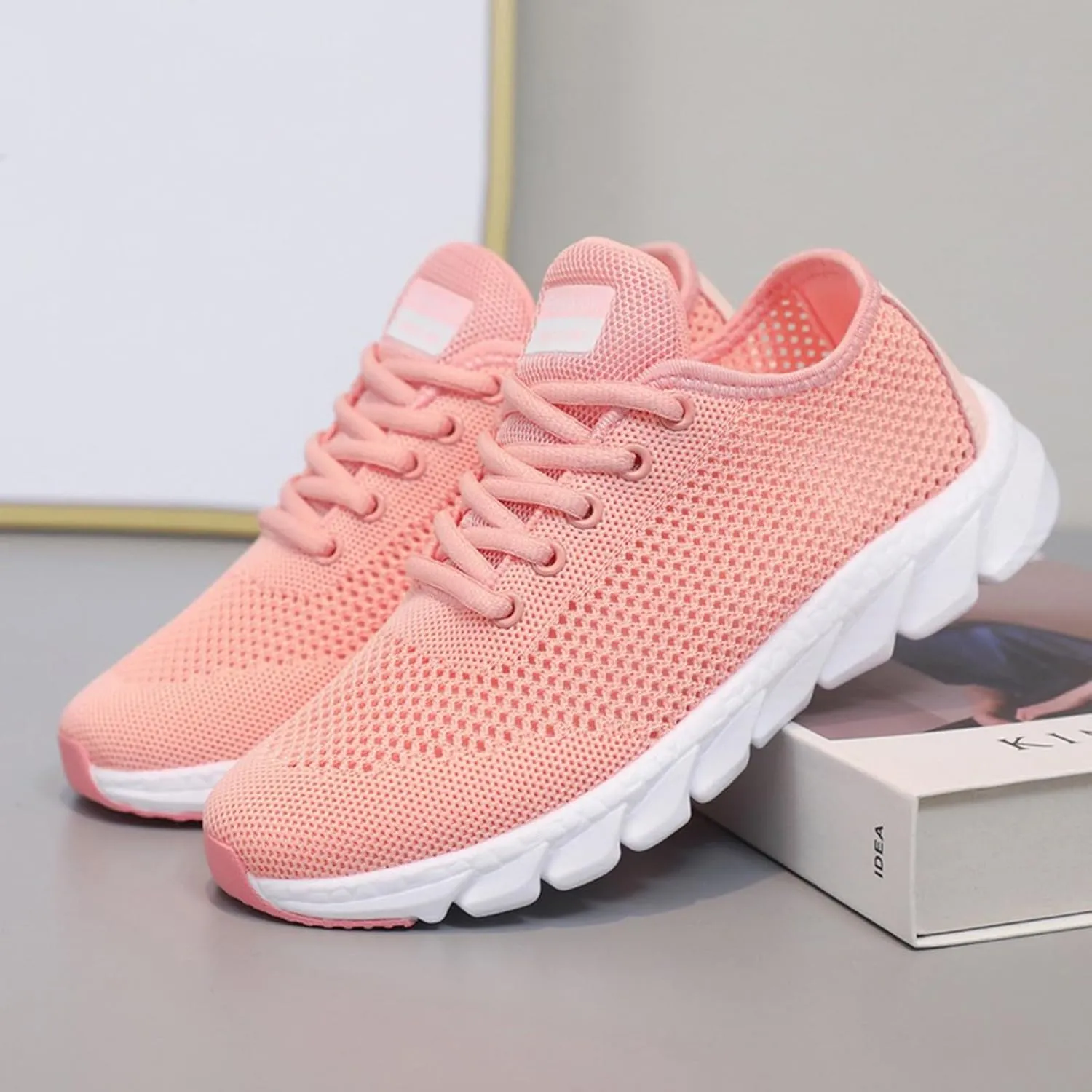 Cushion Comfortable Running Tennis Shoes for Women Sports Workout Gym Shoes for Running Standing All Day Shoe