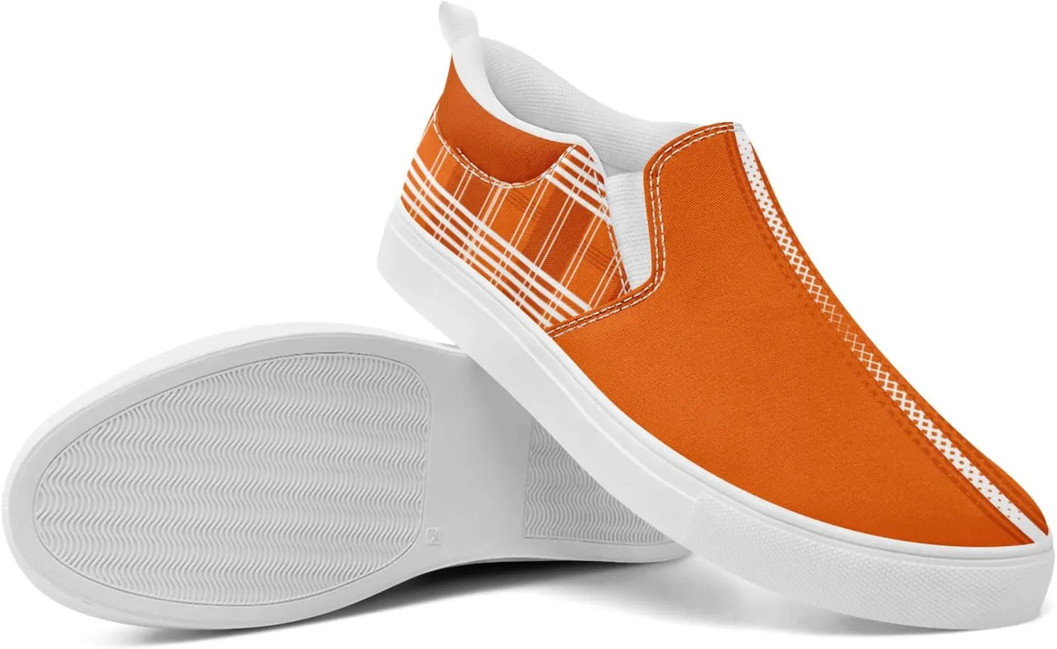 Custom Plaid Slip-On Canvas Shoes Personalized Logo Name Classic Design Comfortable Breathable Casual Summer Sneaker