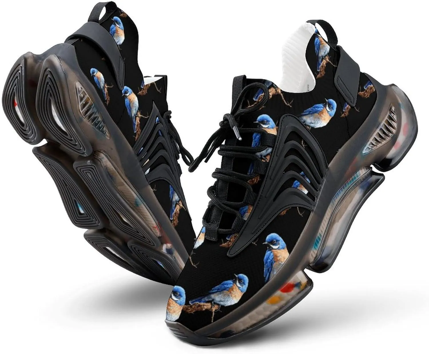 Cute Bird Blue Jay Men's Running Shoes Lightweight Walking Shoe Breathable Sneaker