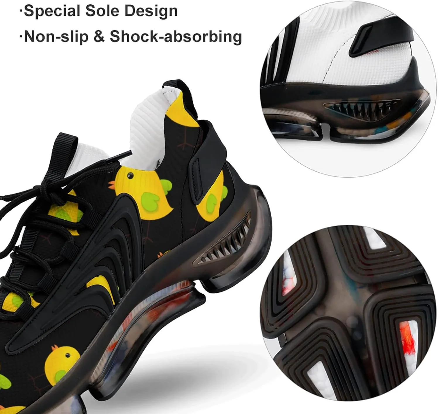 Cute Bird Men's Running Shoes Lightweight Walking Shoe Breathable Sneaker