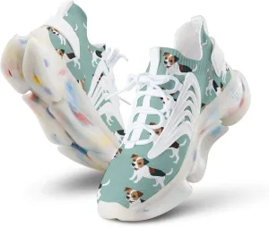 Cute Jack Russell Terrier Dog Men's Running Shoes Lightweight Walking Shoe Breathable Sneaker