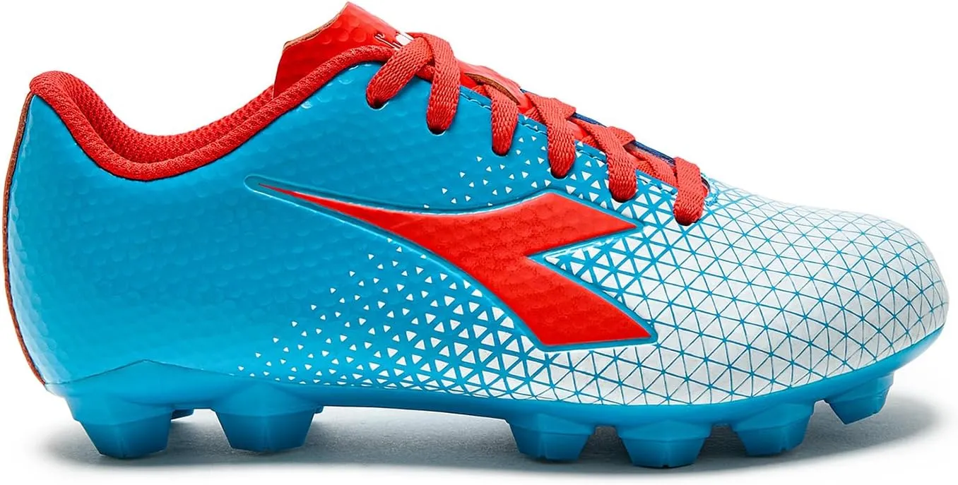 Diadora Cattura Youth Firm Ground Soccer Cleats, Little/Big Kid Sizing, Perfected for Natural and Artificial Playing Surfaces