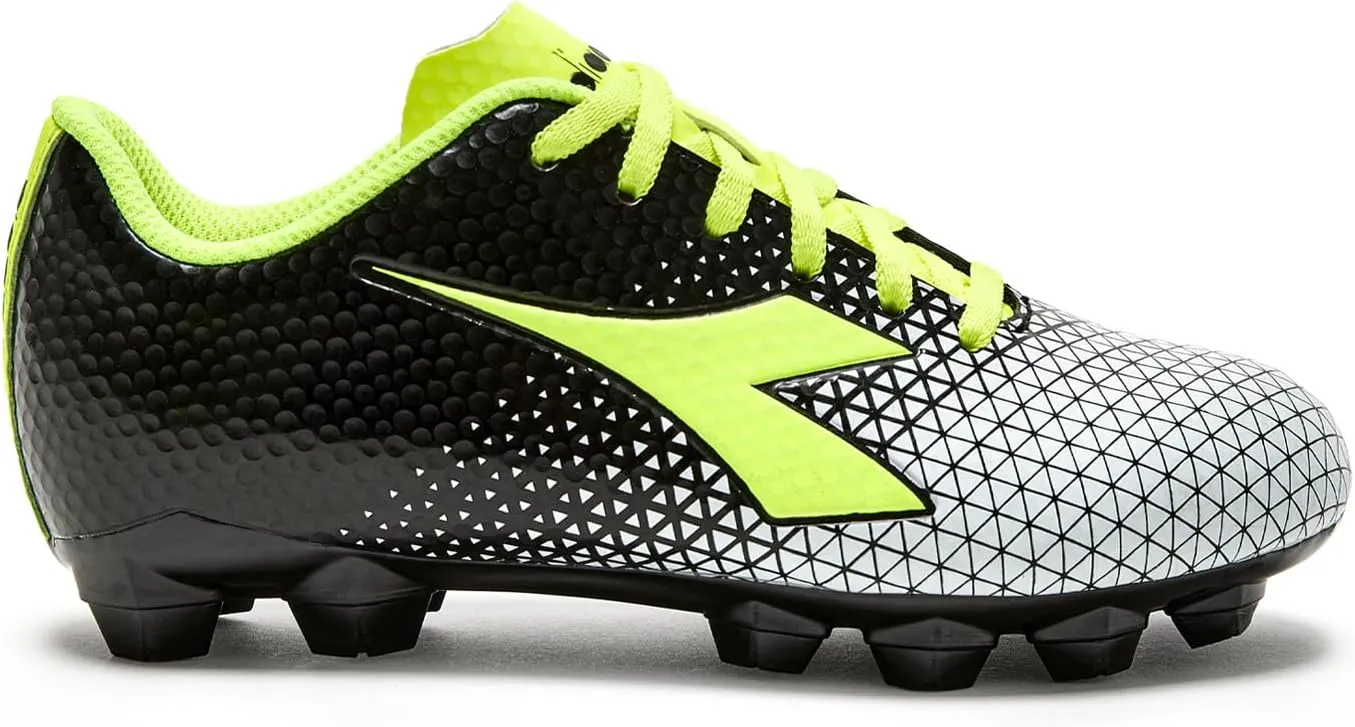 Diadora Cattura Youth Firm Ground Soccer Cleats, Little/Big Kid Sizing, Perfected for Natural and Artificial Playing Surfaces
