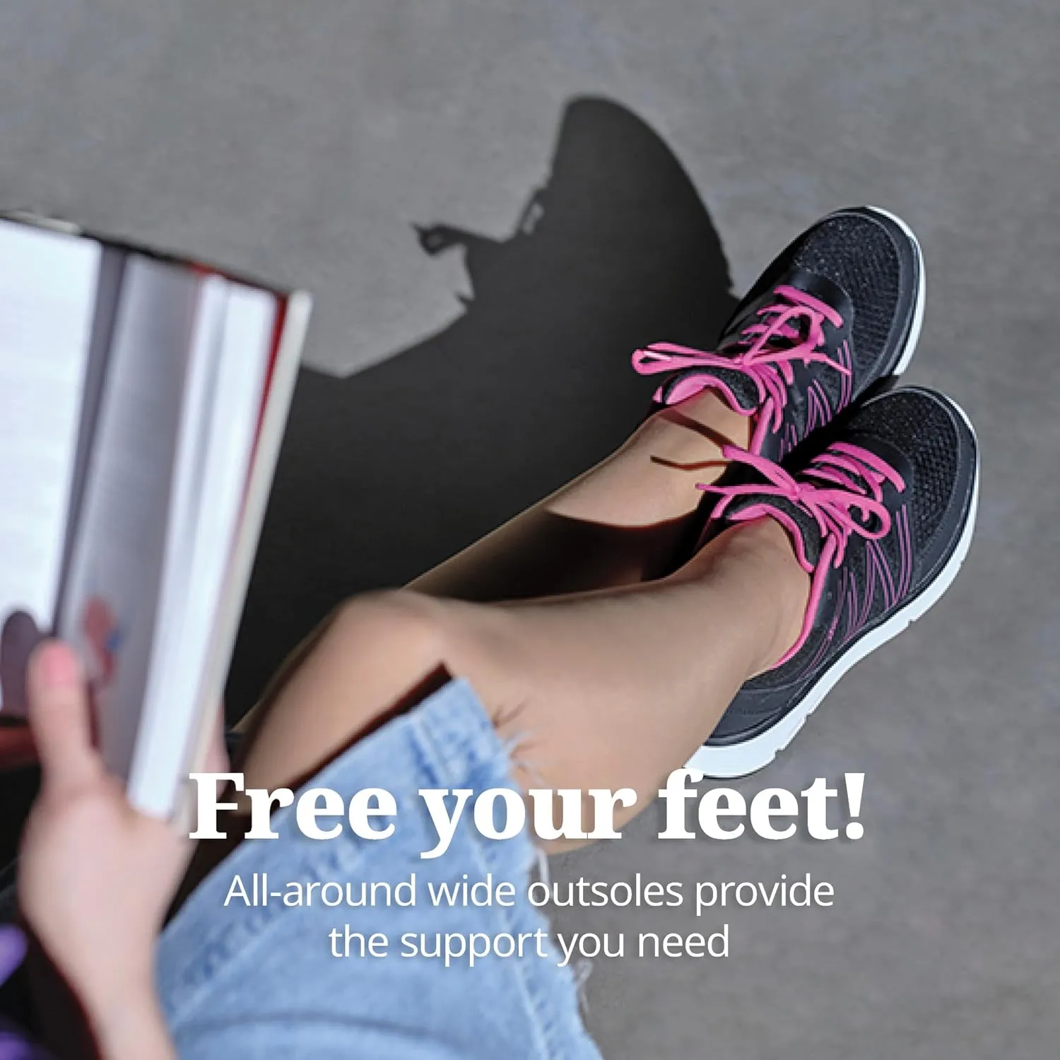 Diawin Wide Shoes for Women – Wide Toe Box, Smooth Interior, Breathable Design, Extra Depth – Perfect for Hallux, Sensitive, Swollen, Diabetic Feet, All-Day Comfort, Lightweight Walking & Foot Support