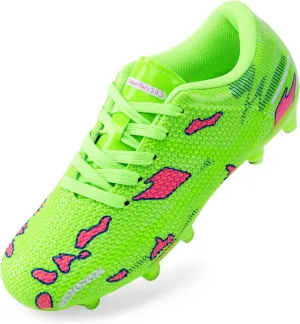 DREAM PAIRS Boys Girls Soccer Cleats Kids Football Shoes for Little/Big Kid