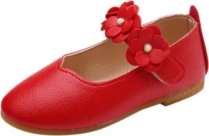 Dress Shoes for Girls,0-12 Years Children Kid Baby Girls Flower Leather Single Shoes Soft Dance Princess Shoes