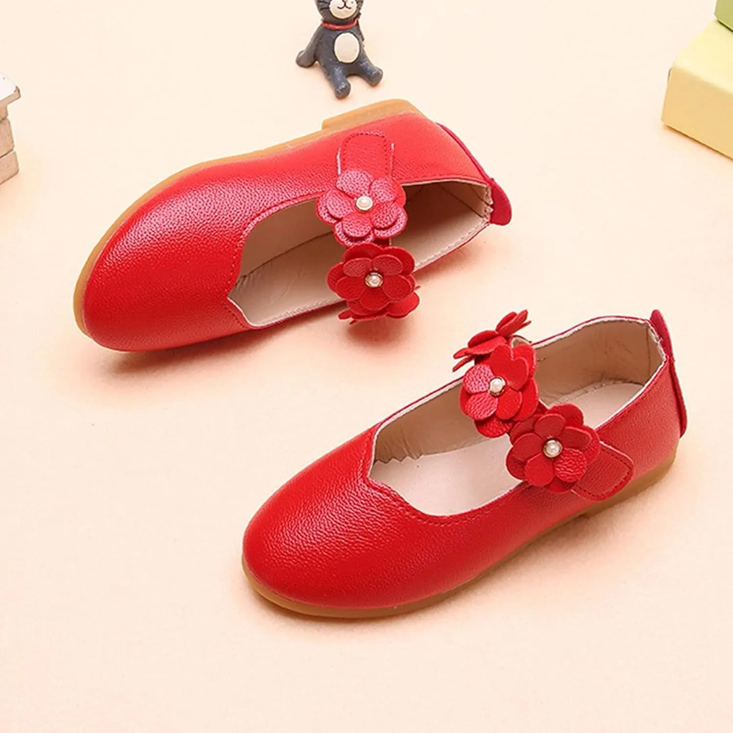 Dress Shoes for Girls,0-12 Years Children Kid Baby Girls Flower Leather Single Shoes Soft Dance Princess Shoes