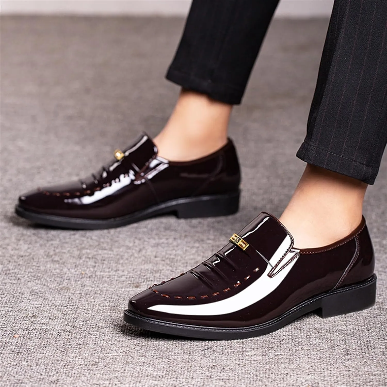 Dress Shoes for Men Men's Breathable Casual Leather Shoes for All-Day Comfort and Style