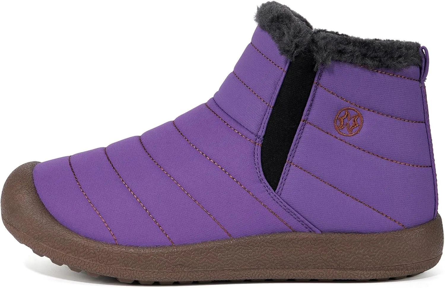 Eagsouni Womens Mens Snow Boots Winter Shoes Slip On Ankle Booties Anti-Slip Water Resistant Fully Fur Lined Outdoor Sneakers